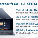 Laptop Acer Swift Go 14 AI SFG14-75-765M
