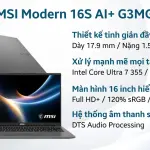 Laptop MSI Modern 16S AI+ G3MG-058VN