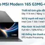 Laptop MSI Modern 16S G3MG-016VN